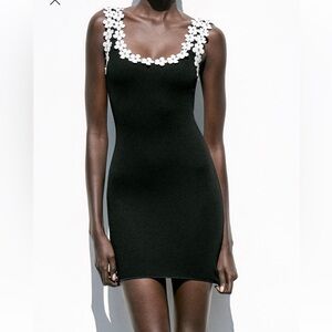Zara Black Sleeveless Sheath Mini Dress